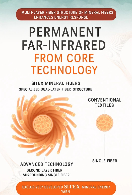 iTEX&reg; delivers permanent far-infrared (FIR) benefits through its patented dual-layer fiber construction._526_774.jpg